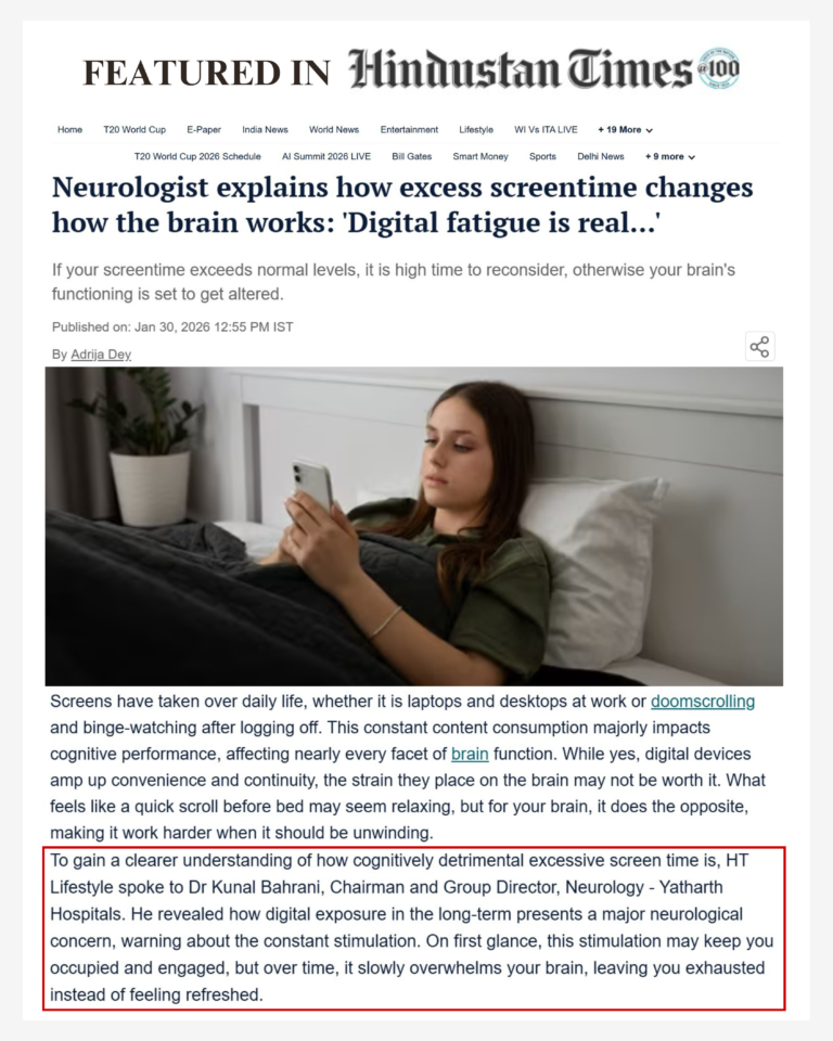 Dr Kunal Bahrani - Featured in Hindustan Times